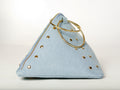 WARI DENIM PYRAMID CLUTCH